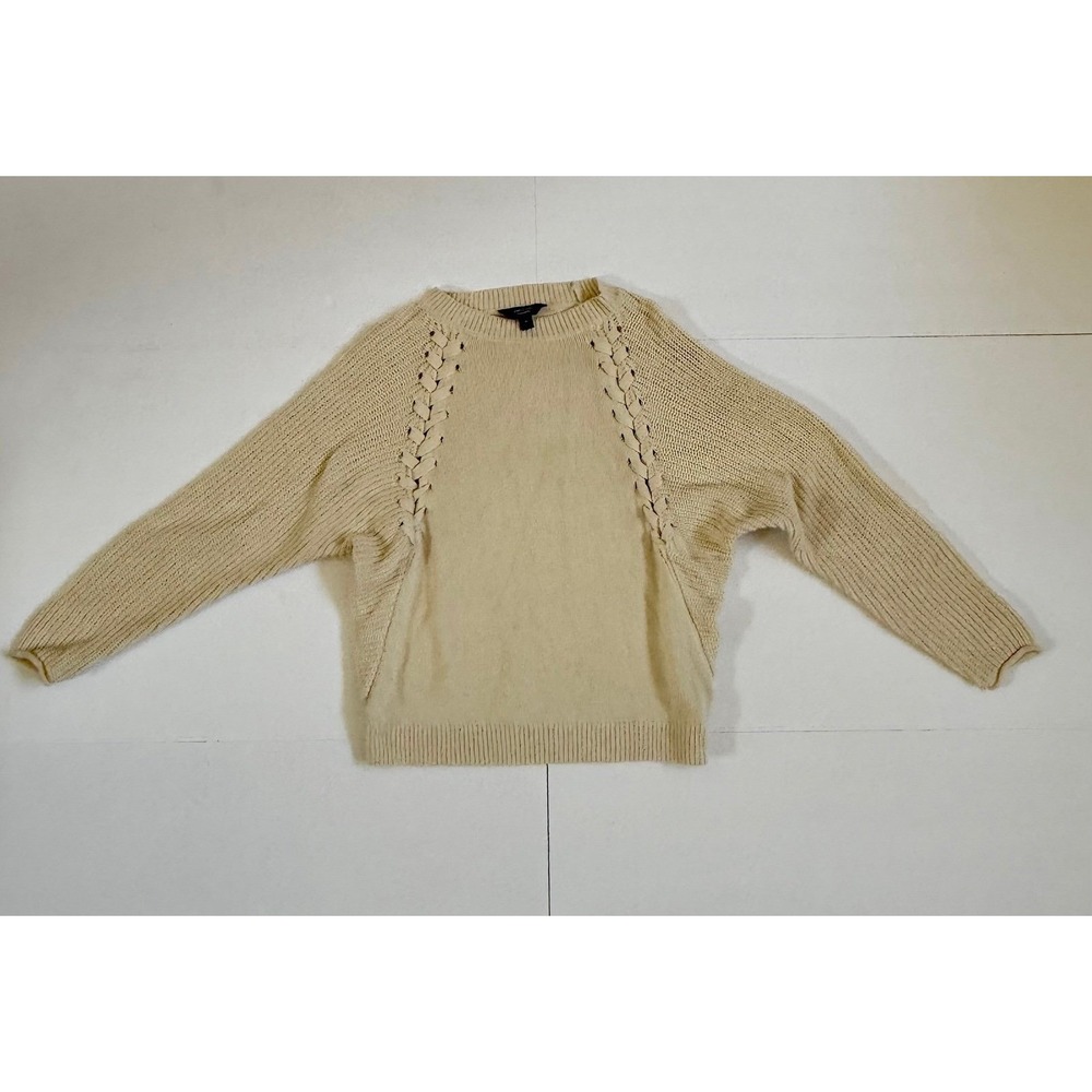 Simply Vera Vera Wang Cream Beige Dolman Sleeve Knit Sweater‎ Medium Mixed Media